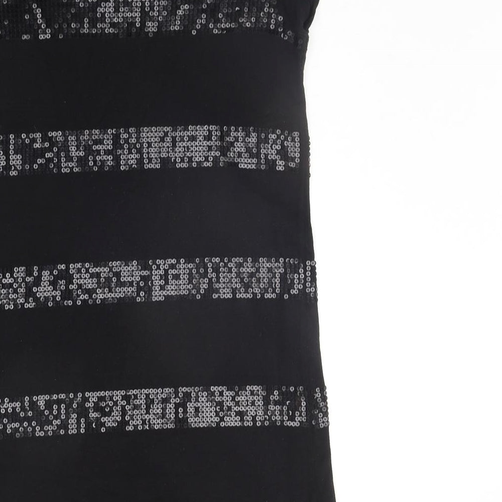 H&M Womens Black   A-Line  Size S  - SEQUIN