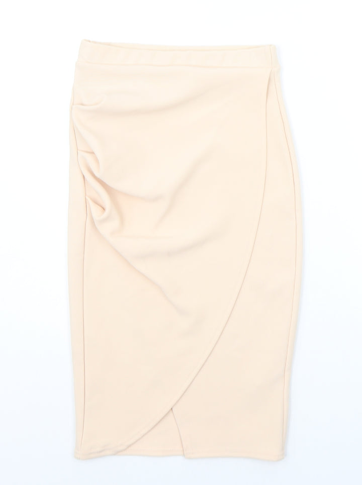 Missguided Womens Orange A-Line Skirt Size 6