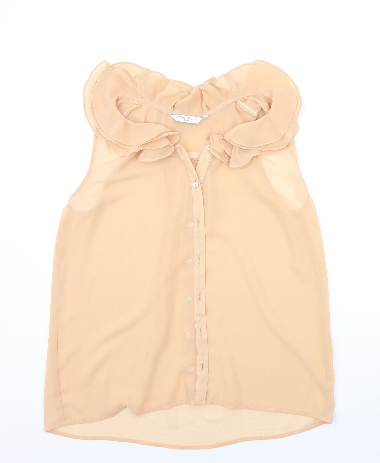New Look Womens Beige   Basic Button-Up Size 12