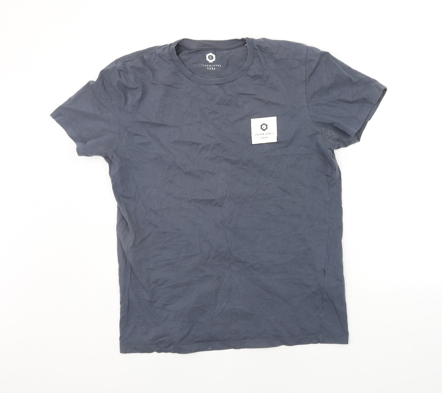JACK AND JONES Mens Grey    T-Shirt Size L