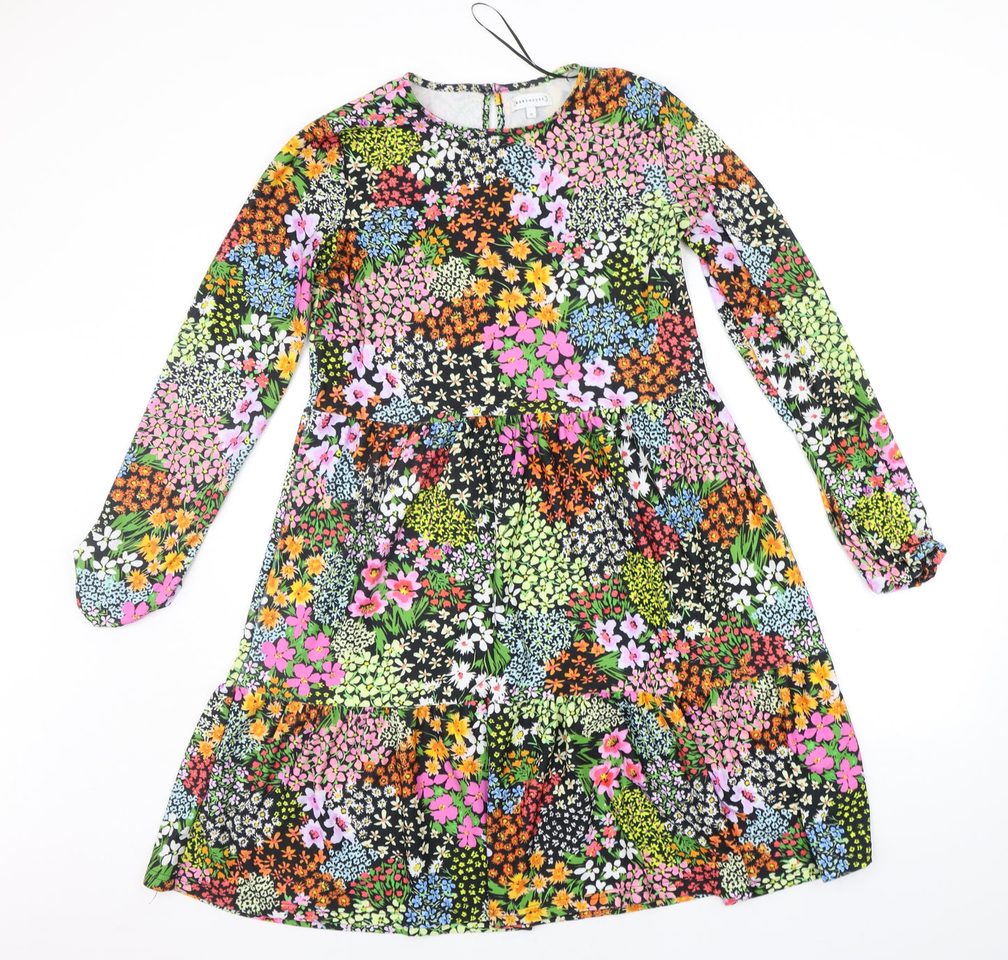 Warehouse Womens Multicoloured Floral  A-Line  Size 10