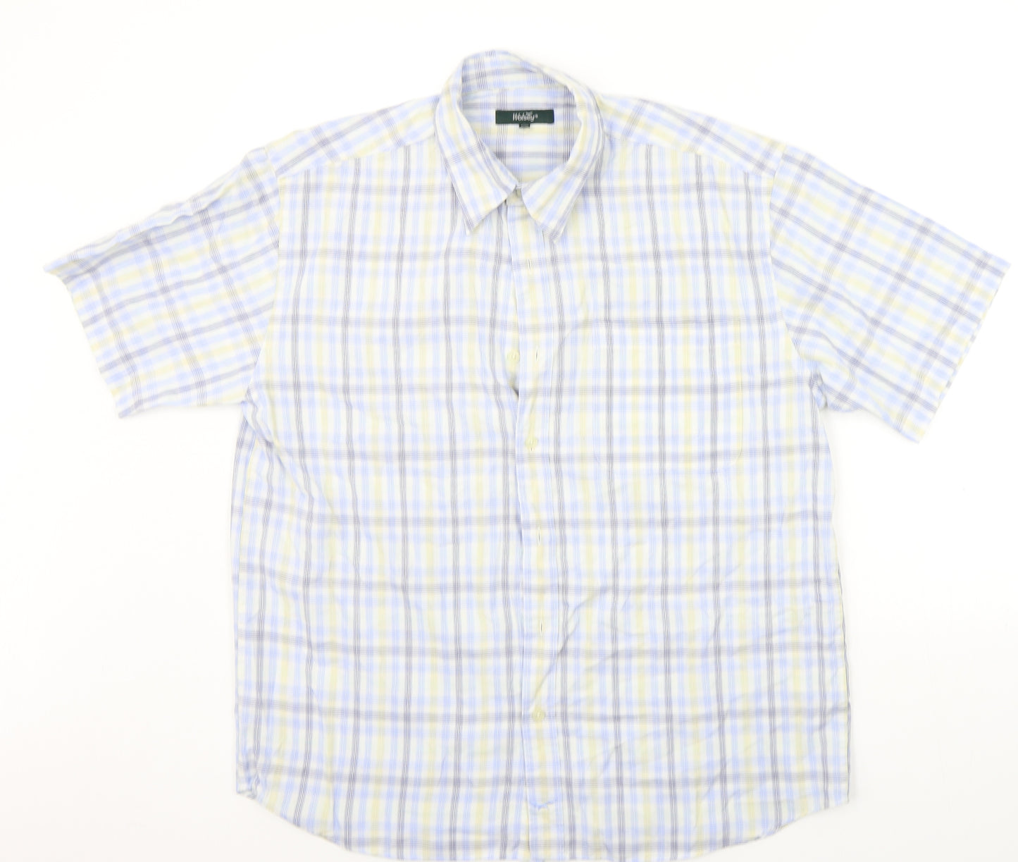 Wolsey Mens Blue Check   Button-Up Size L