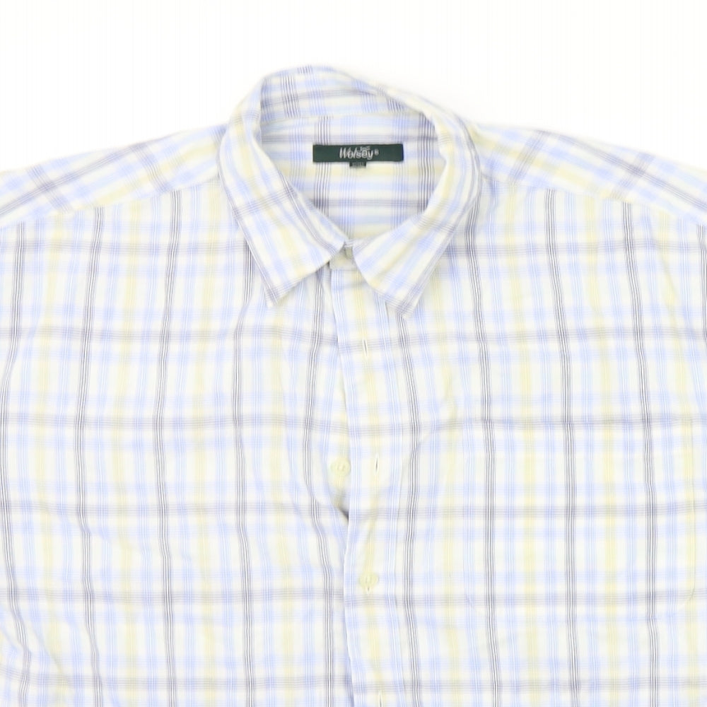 Wolsey Mens Blue Check   Button-Up Size L