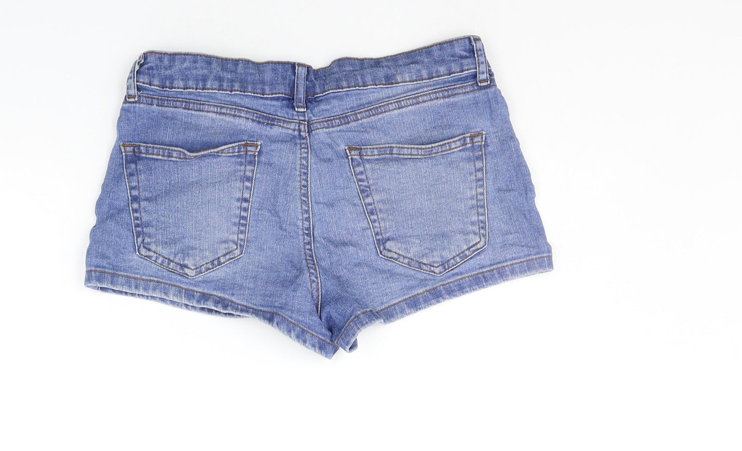 Miss Selfridge Womens Blue Houndstooth  Chino Shorts Size 10