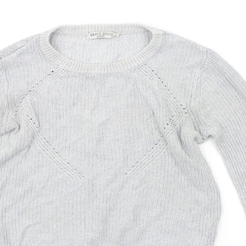 Brave Soul Womens Grey   Pullover Jumper Size 14