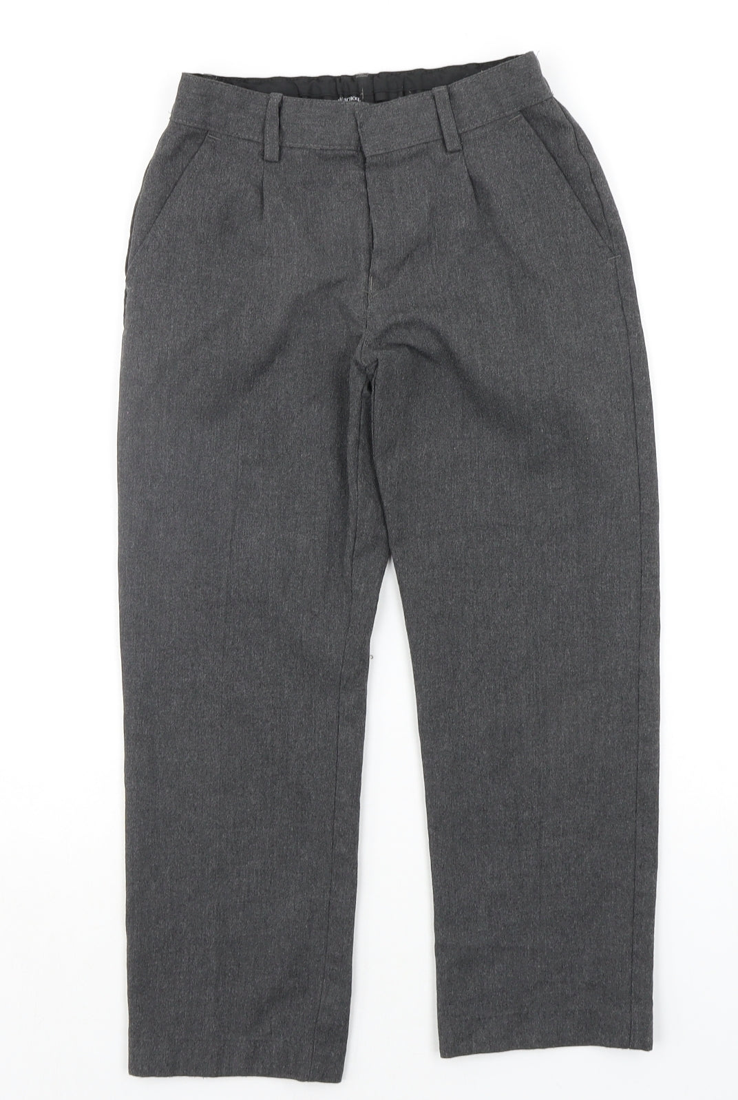 Marks and Spencer Boys Grey   Chino Trousers Size 7-8 Years