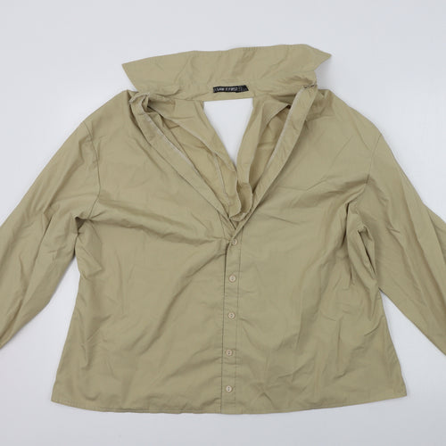 I SAW IT FIRST  Womens Brown   Basic Button-Up Size 12