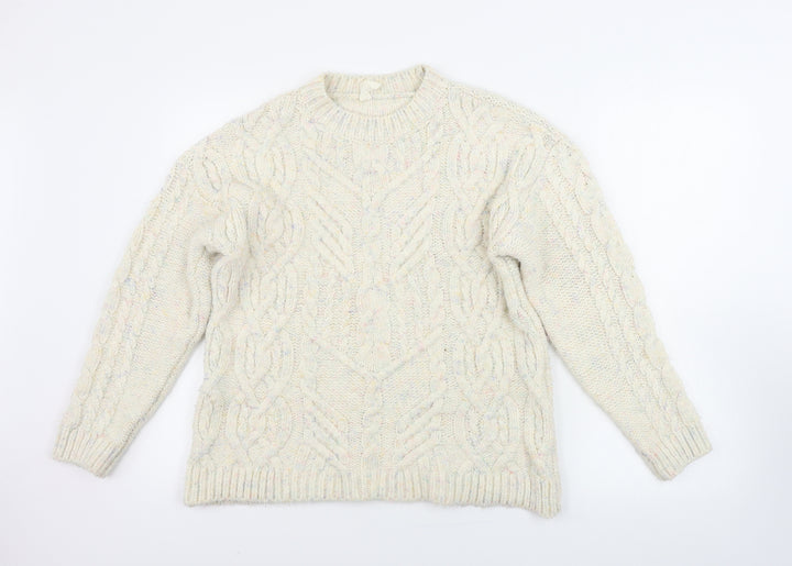 Falmer Womens Beige Pullover Jumper Size M