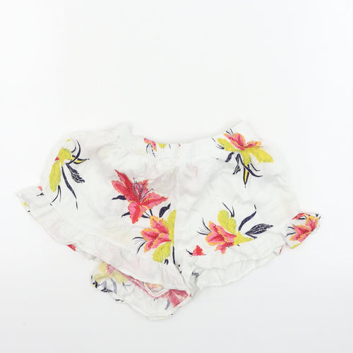 Women's Secret  Womens White Floral  Sweat Shorts Size S