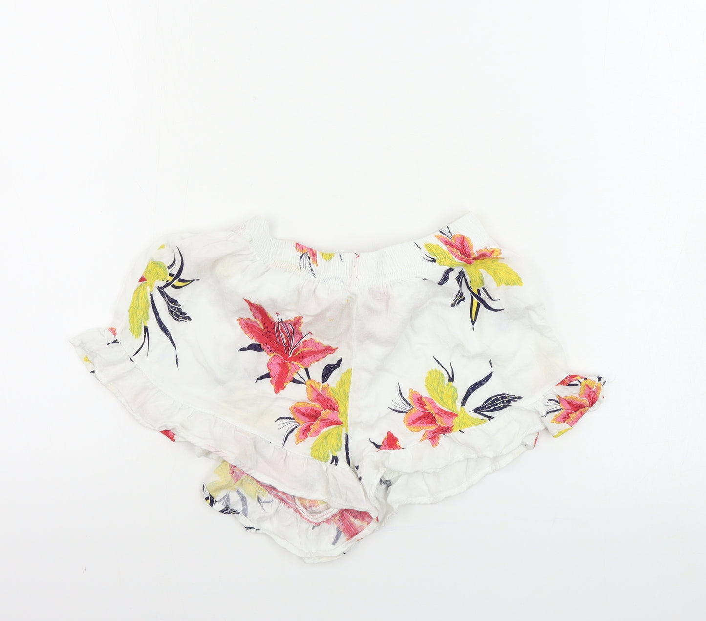 Women's Secret  Womens White Floral  Sweat Shorts Size S