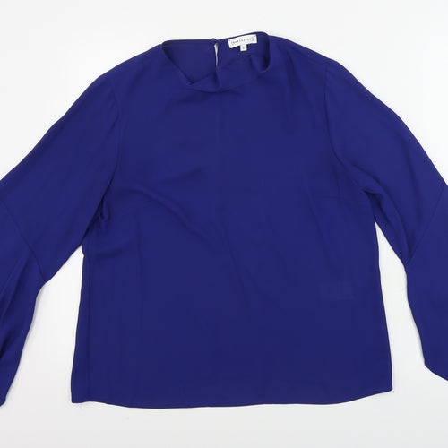 Warehouse Womens Black   Basic Button-Up Size 12