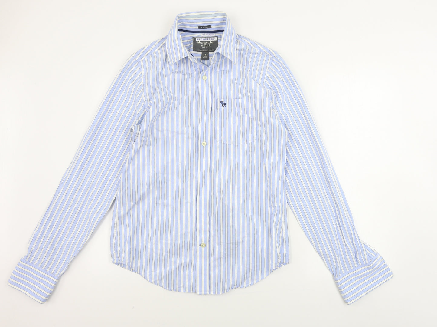 Abercrombie & Fitch  Mens Blue    Dress Shirt Size S
