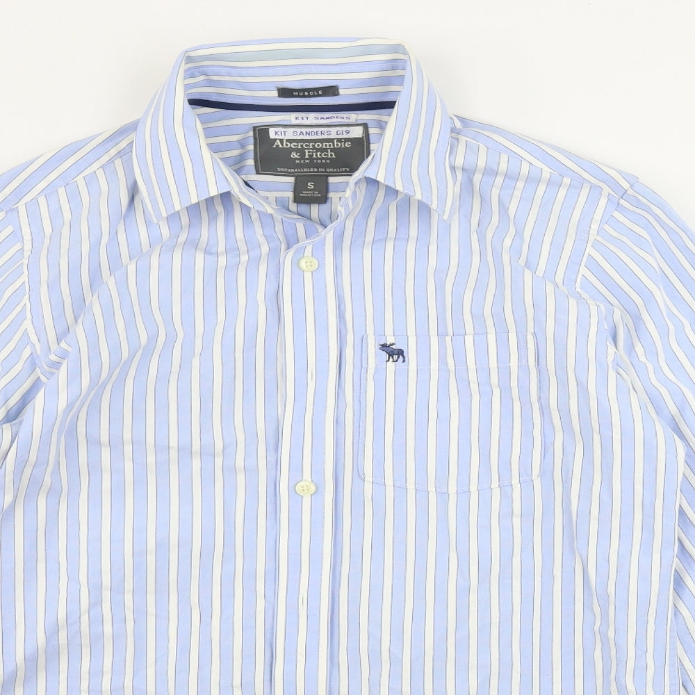 Abercrombie & Fitch  Mens Blue    Dress Shirt Size S