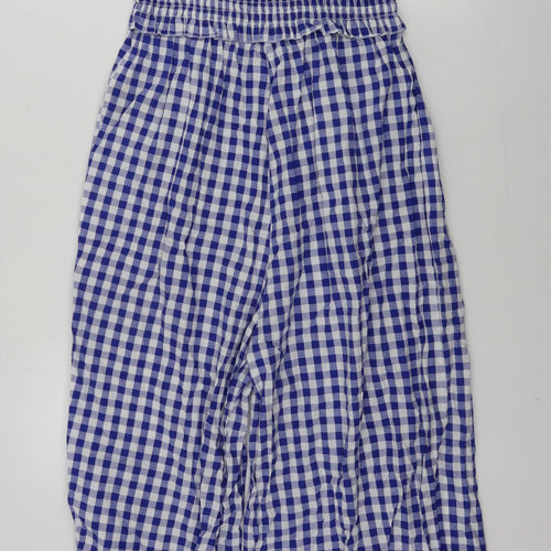 ASOS  Womens Blue Check  Jumpsuit One-Piece Size 12