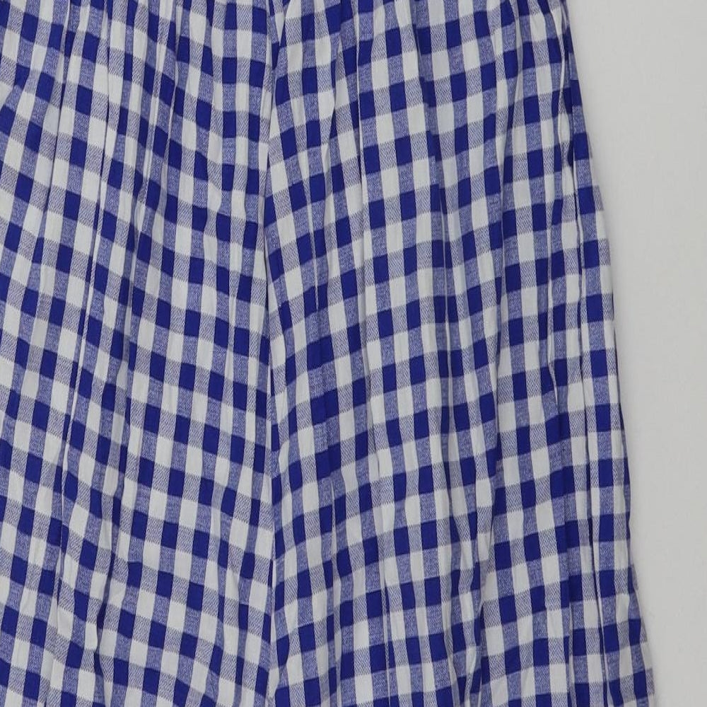 ASOS  Womens Blue Check  Jumpsuit One-Piece Size 12