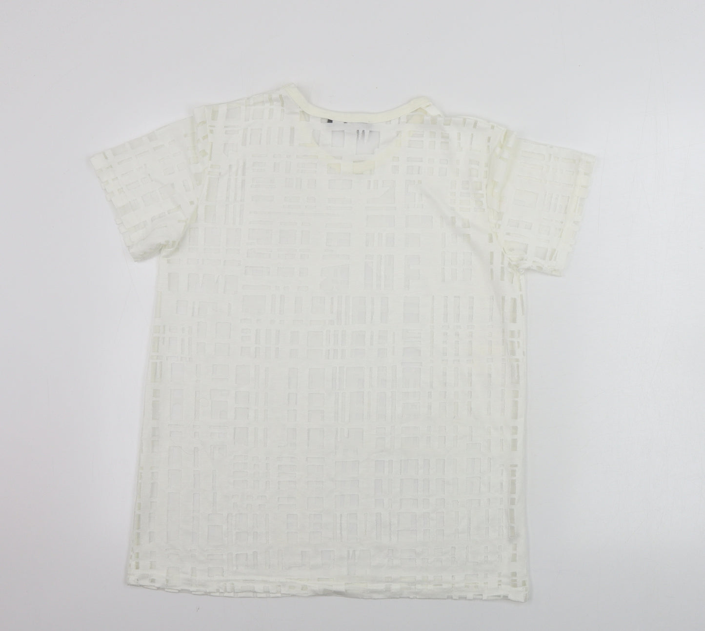 Atmosphere  Womens Beige Check  Basic T-Shirt Size 12