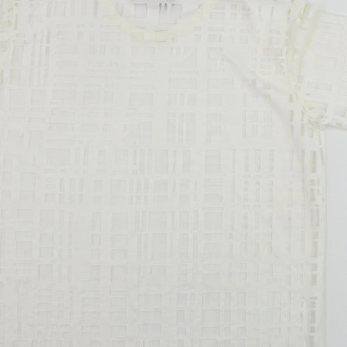 Atmosphere  Womens Beige Check  Basic T-Shirt Size 12