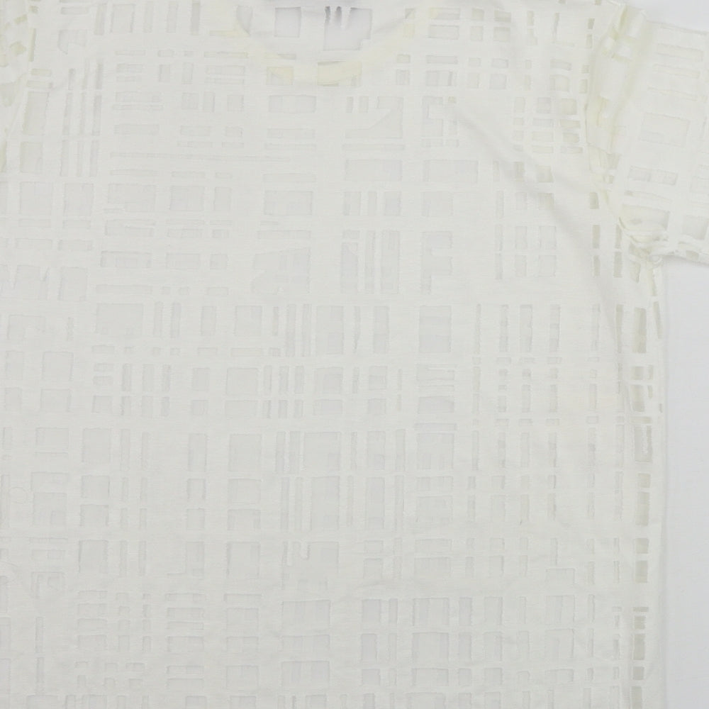 Atmosphere  Womens Beige Check  Basic T-Shirt Size 12