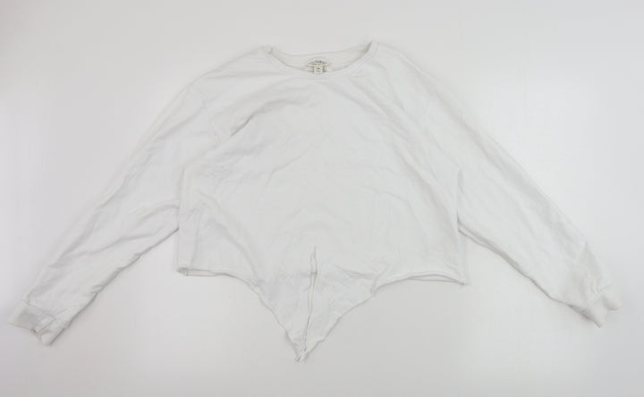 Miss Selfridge Womens White Pullover Jumper Size 12
