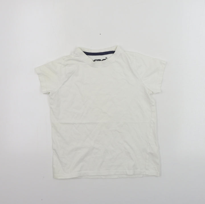 Demo Boys White   Basic T-Shirt Size 7-8 Years