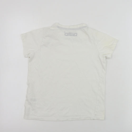 Demo Boys White   Basic T-Shirt Size 7-8 Years