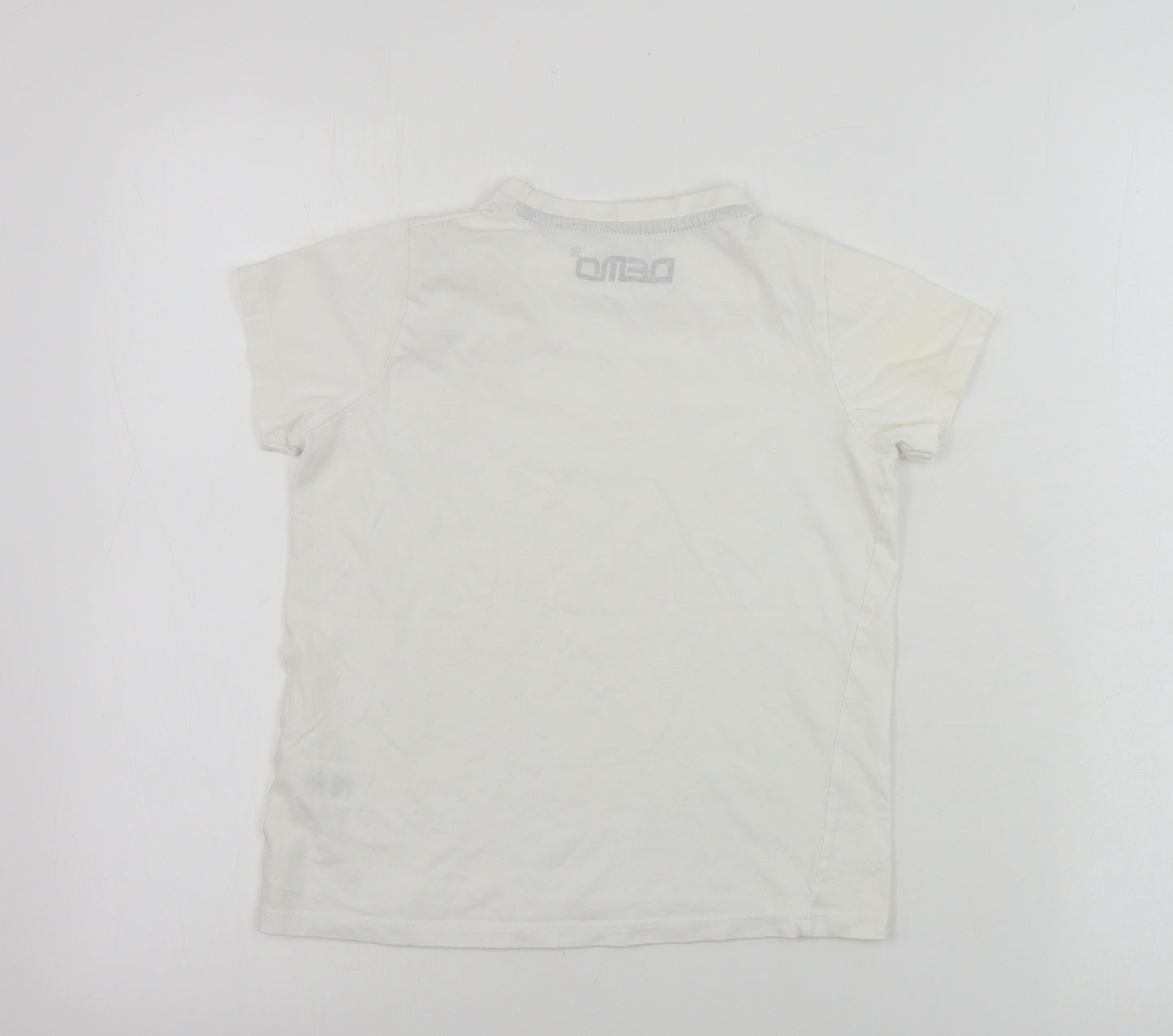 Demo Boys White   Basic T-Shirt Size 7-8 Years