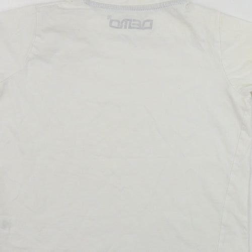Demo Boys White   Basic T-Shirt Size 7-8 Years