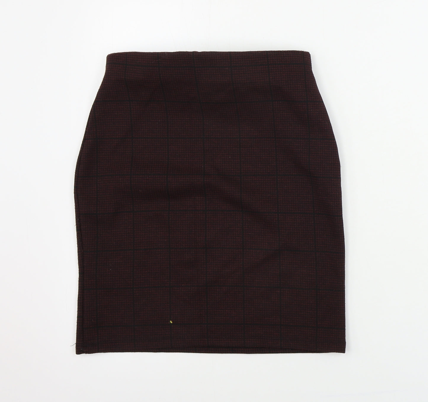 New Look  Womens Red Check  Bandage Skirt Size 6