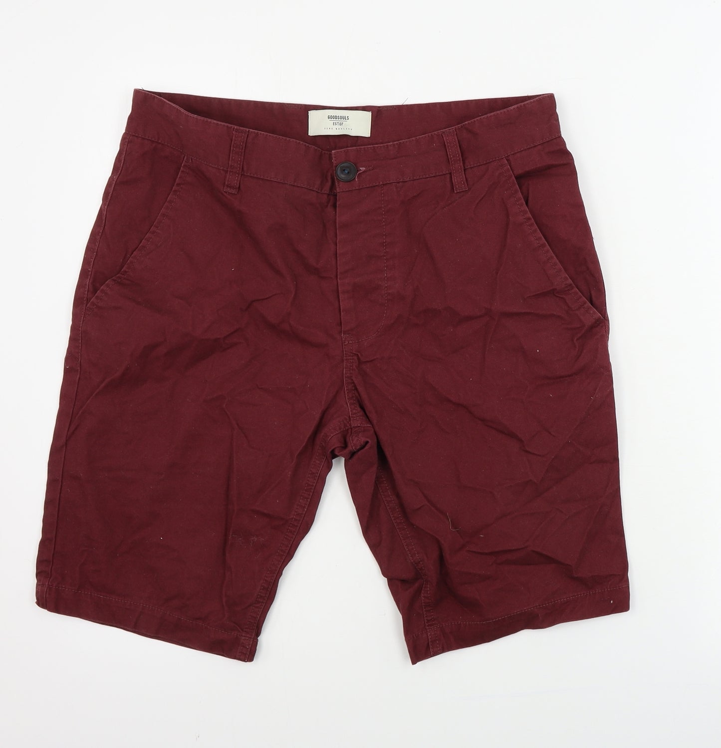 Goodsouls Mens Red   Chino Shorts Size 32 in
