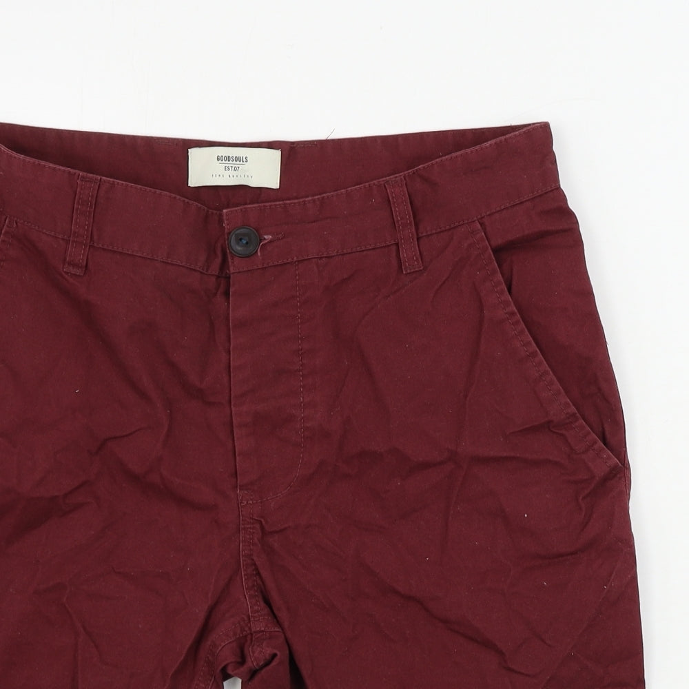Goodsouls Mens Red   Chino Shorts Size 32 in