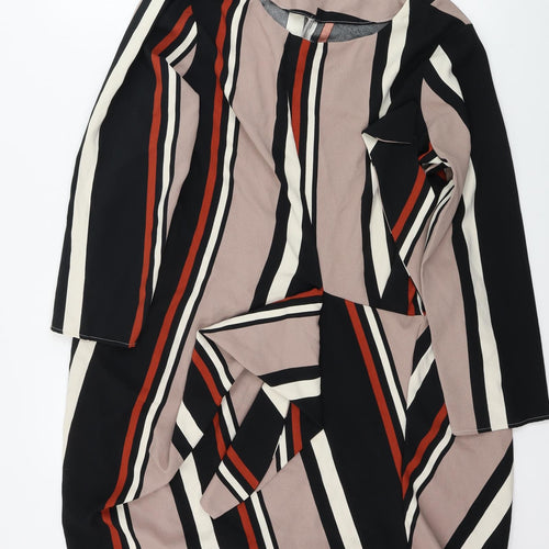 River Island  Womens Brown Striped  A-Line  Size 16