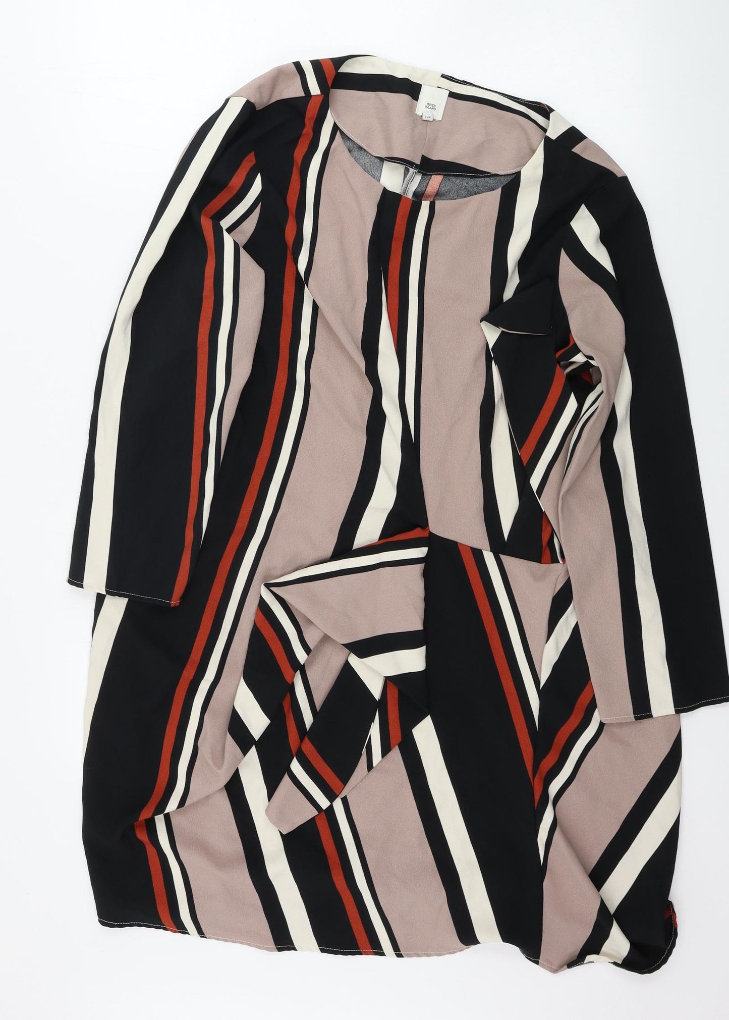 River Island  Womens Brown Striped  A-Line  Size 16