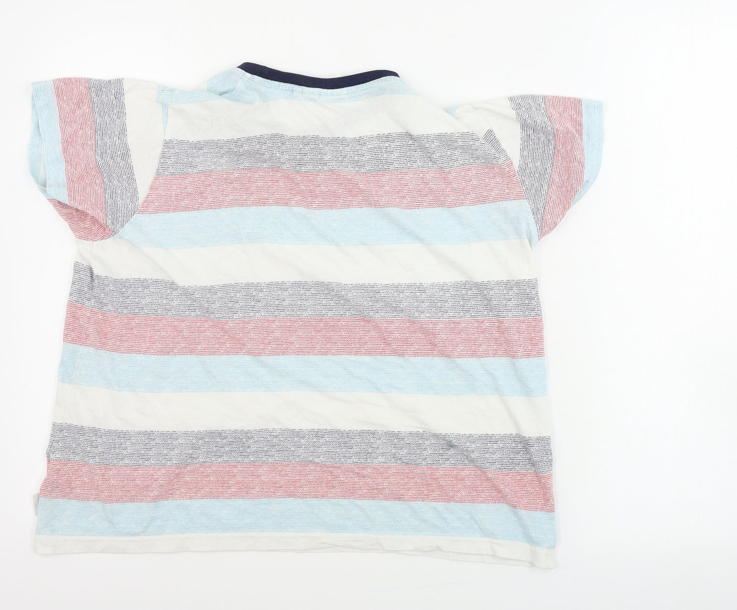 Lee Cooper Girls White Striped  Basic T-Shirt Size 13 Years
