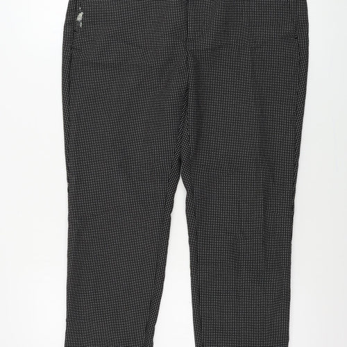 Zara Womens Black Check  Trousers  Size 8 L25 in