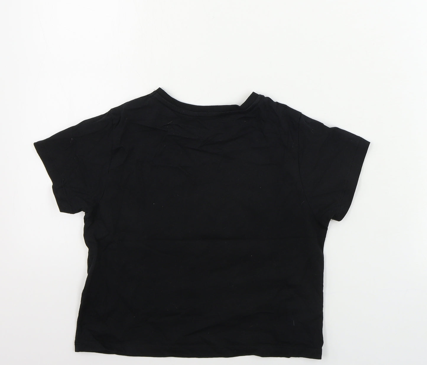 Pep&co       Girls Black   Basic T-Shirt Size 8-9 Years