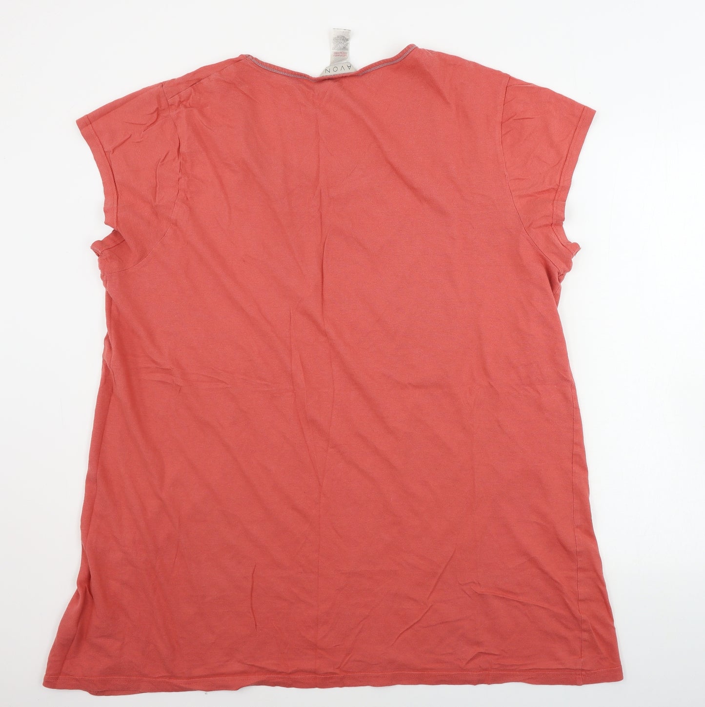 Avon  Womens Red   Top Pyjama Top Size 16