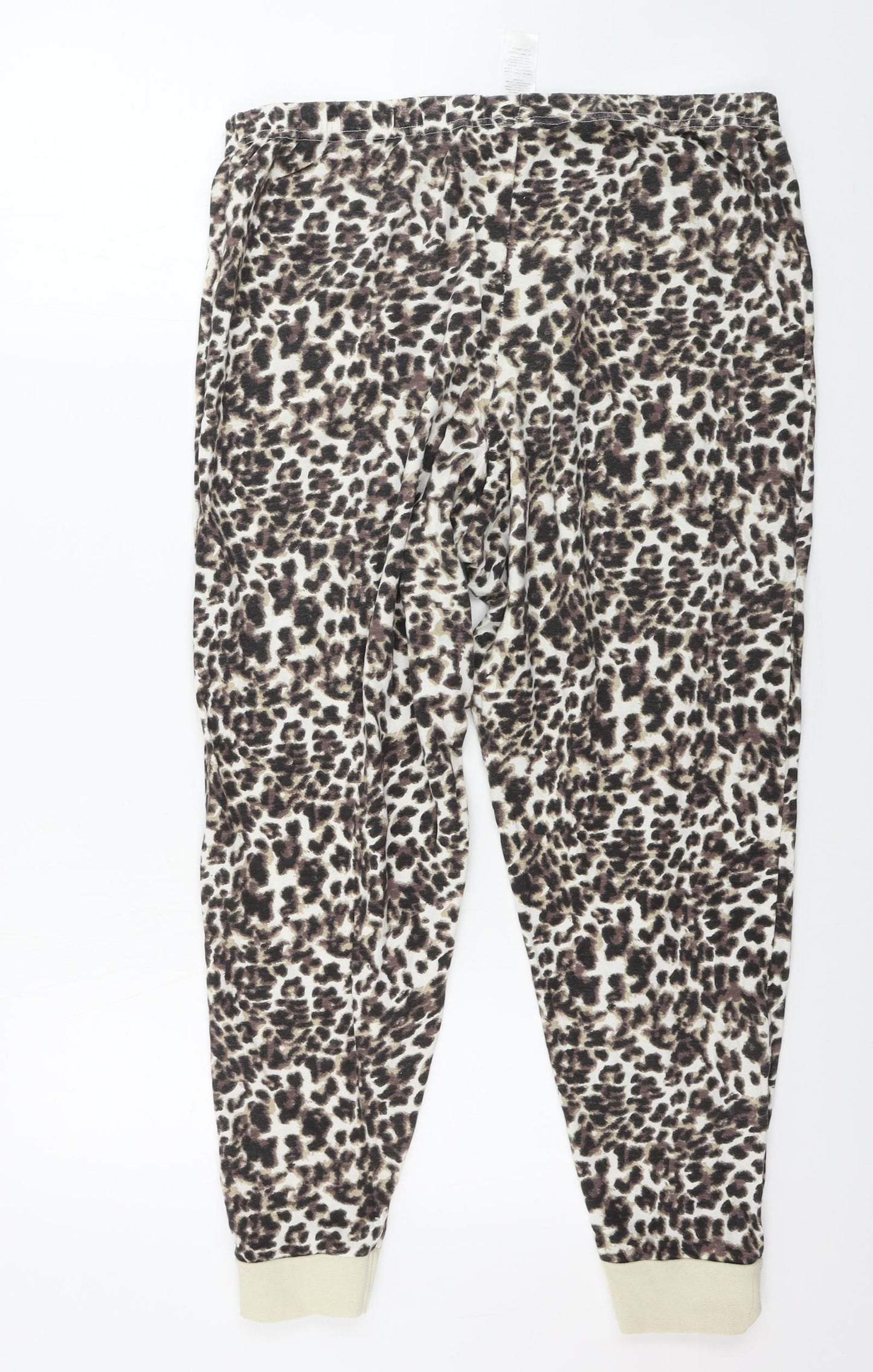 Avon Womens Beige Animal Print  Trousers  Size 16 L23 in