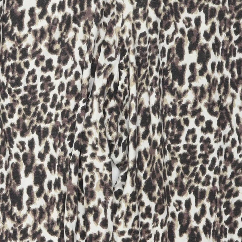 Avon Womens Beige Animal Print  Trousers  Size 16 L23 in