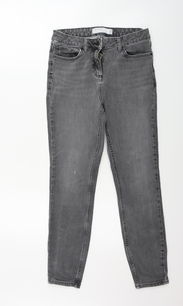NEXT  Womens Grey   Straight Jeans Size 12 L23 in