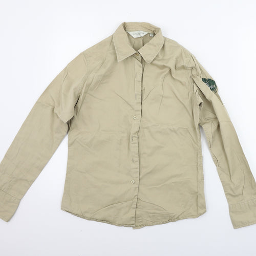 Russell Collection  Mens Beige    Button-Up Size S