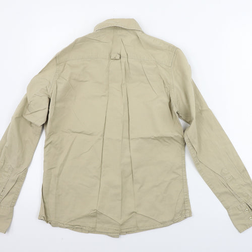 Russell Collection  Mens Beige    Button-Up Size S