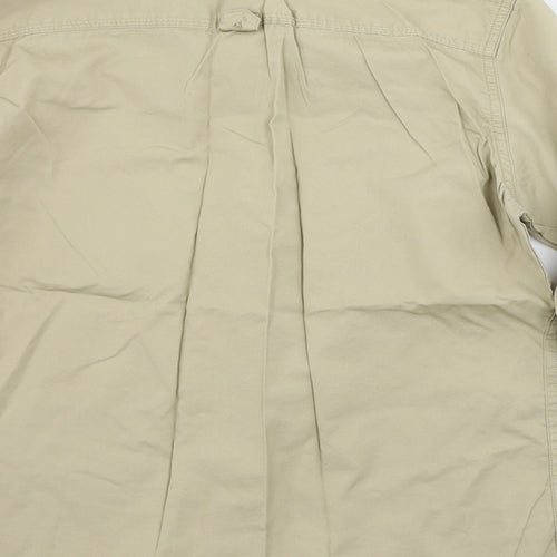 Russell Collection  Mens Beige    Button-Up Size S