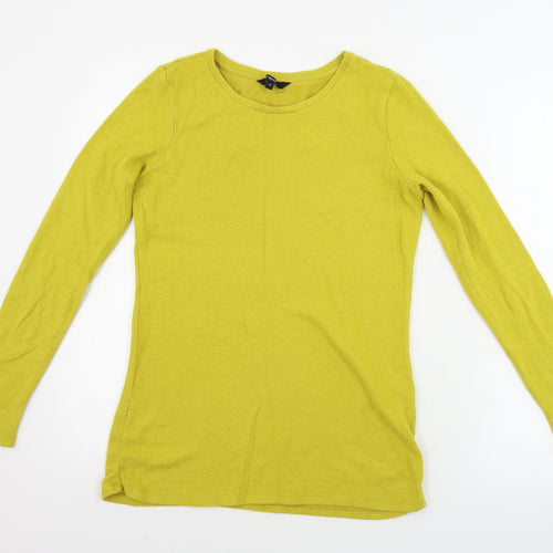 NEXT  Womens Yellow Houndstooth  Pullover Jumper Size 12