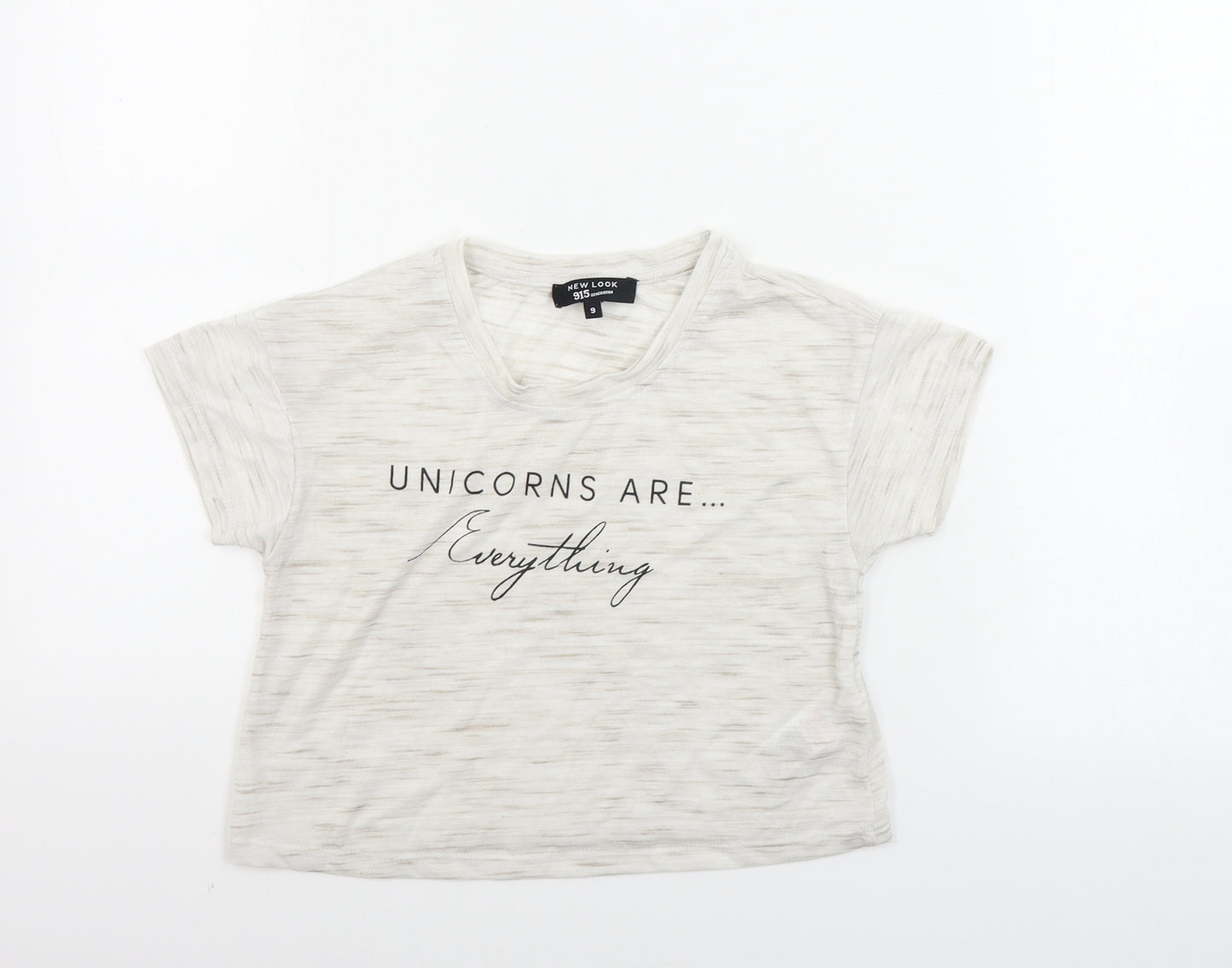 New Look  Girls Beige   Basic T-Shirt Size 9 Years