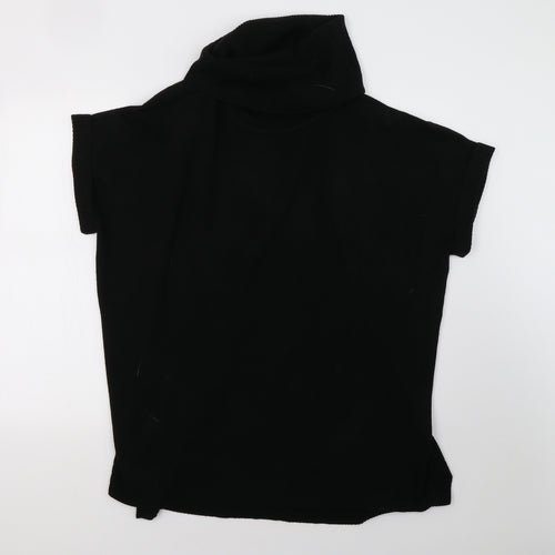 F&F Womens Black  Knit Pullover Sweatshirt Size 12