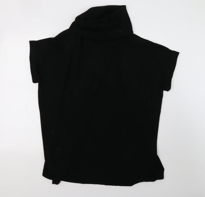 F&F Womens Black  Knit Pullover Sweatshirt Size 12