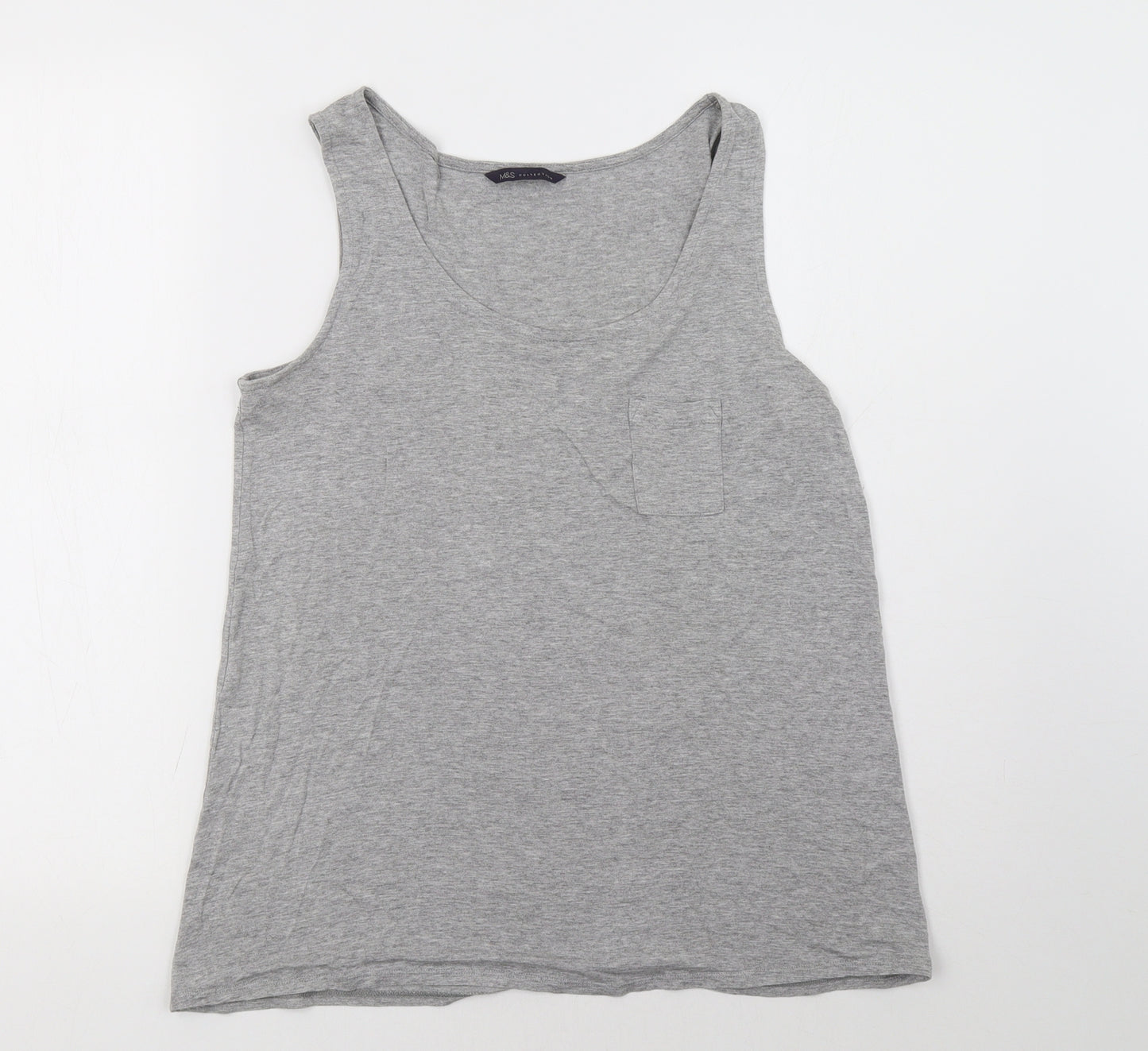 Marks and Spencer Womens Grey   Basic Tank Size 10