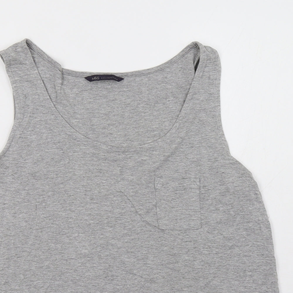 Marks and Spencer Womens Grey   Basic Tank Size 10
