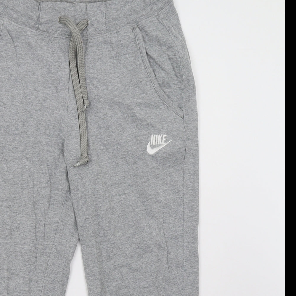 Nike Womens Grey   Cropped Trousers Size 8 L23 in