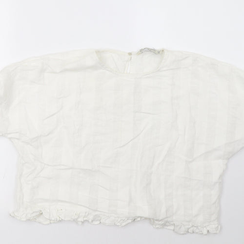 Zara Womens White   Basic T-Shirt Size M